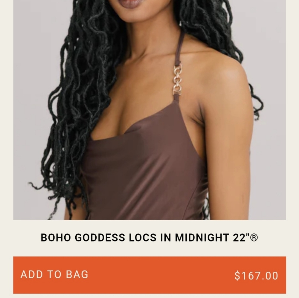 Boho Locs Brand NEW faux locs 22 inch authentic (color black midnight)